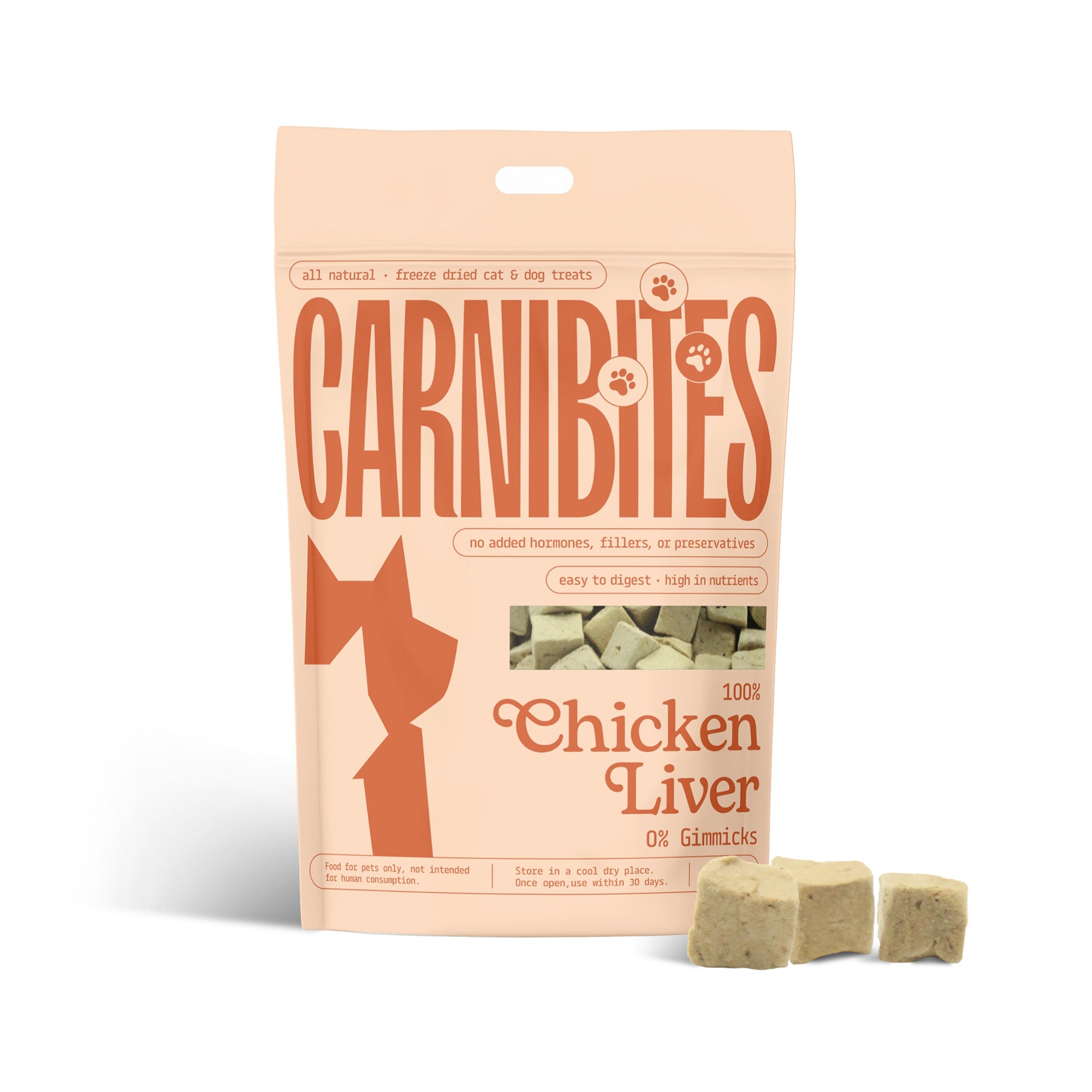 Cat & Dog Treats | Freeze-Dried Chicken Liver | 50g