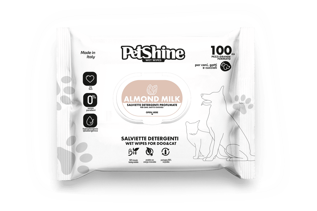 PetShine Wipes | Almond Milk 40Pcs