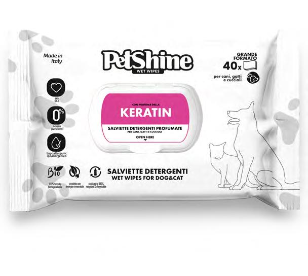 PetShine Wipes | Keratine 40Pcs