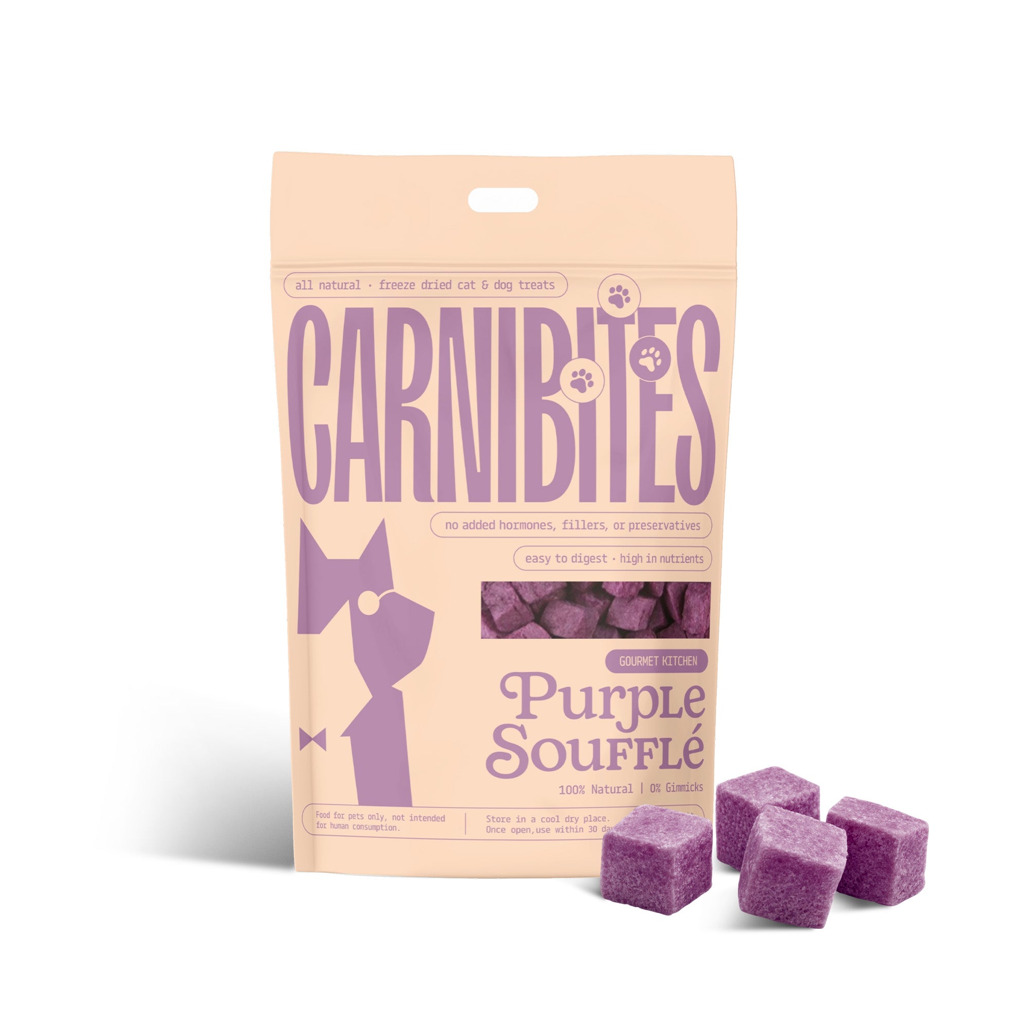 Cat & Dog Treats | Freeze-Dried Purple Soufflé | 50g