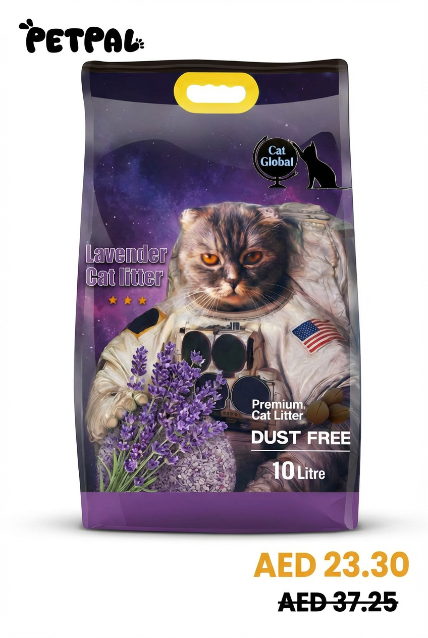 Cat Global 10L |Lavender | Bentonite Sand | Fast Clumping | Low Dust | Odor Control