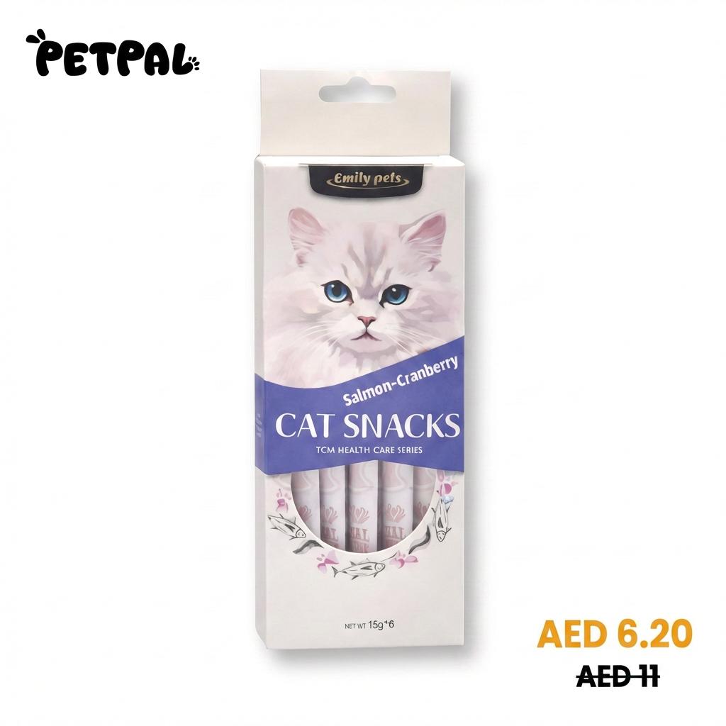 Lickable Creamy Treats 15g x 6 Pcs | Salmon & Cranberry Liquid Snack