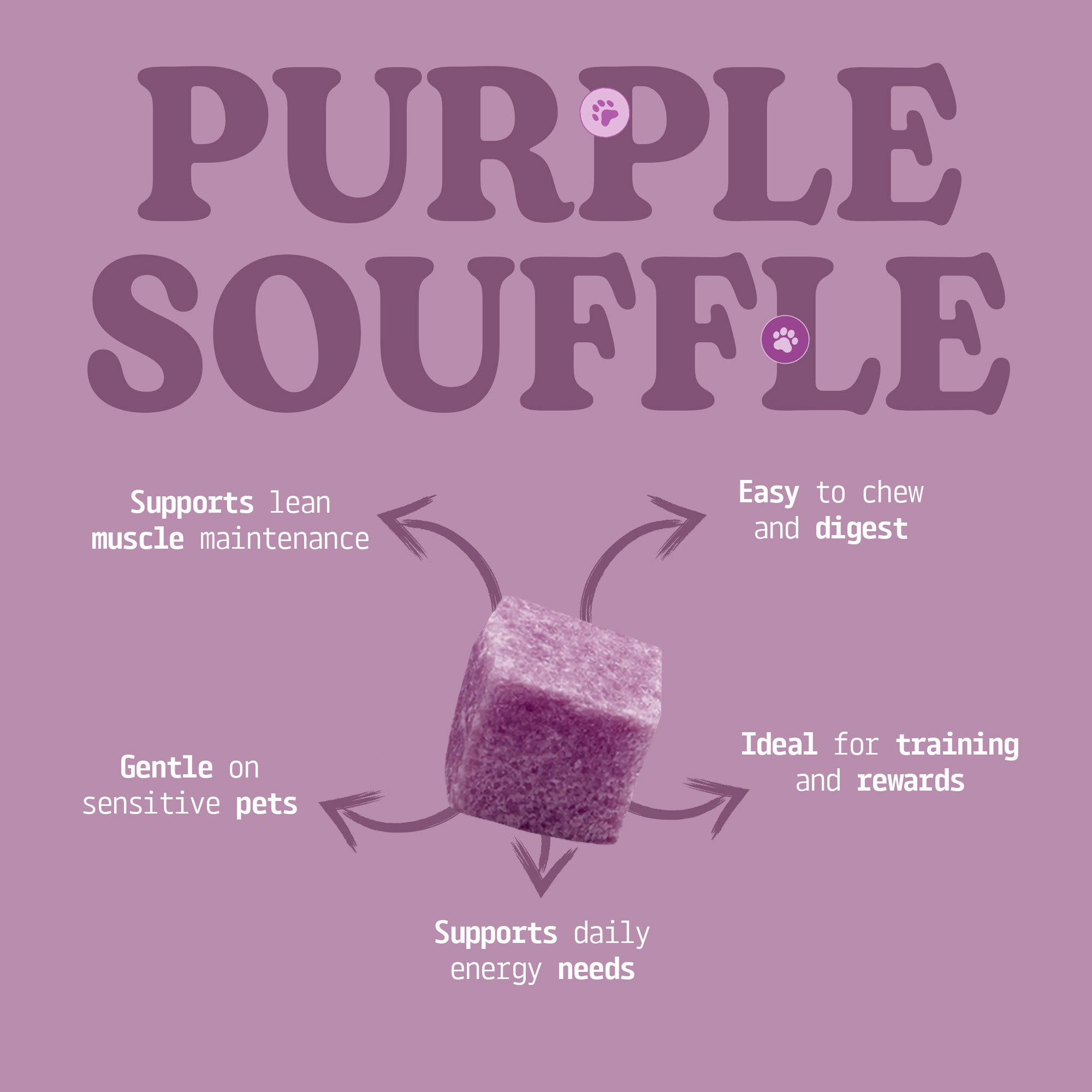 Cat & Dog Treats | Freeze-Dried Purple Soufflé | 50g