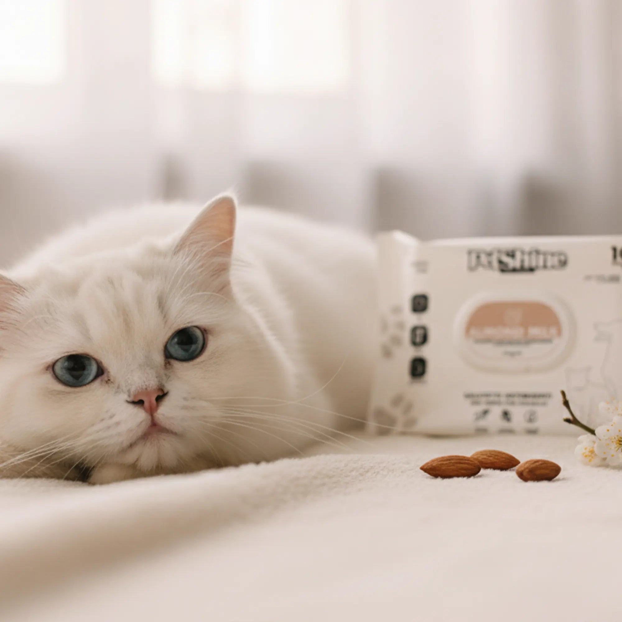 PetShine Wipes | Almond Milk 100Pcs