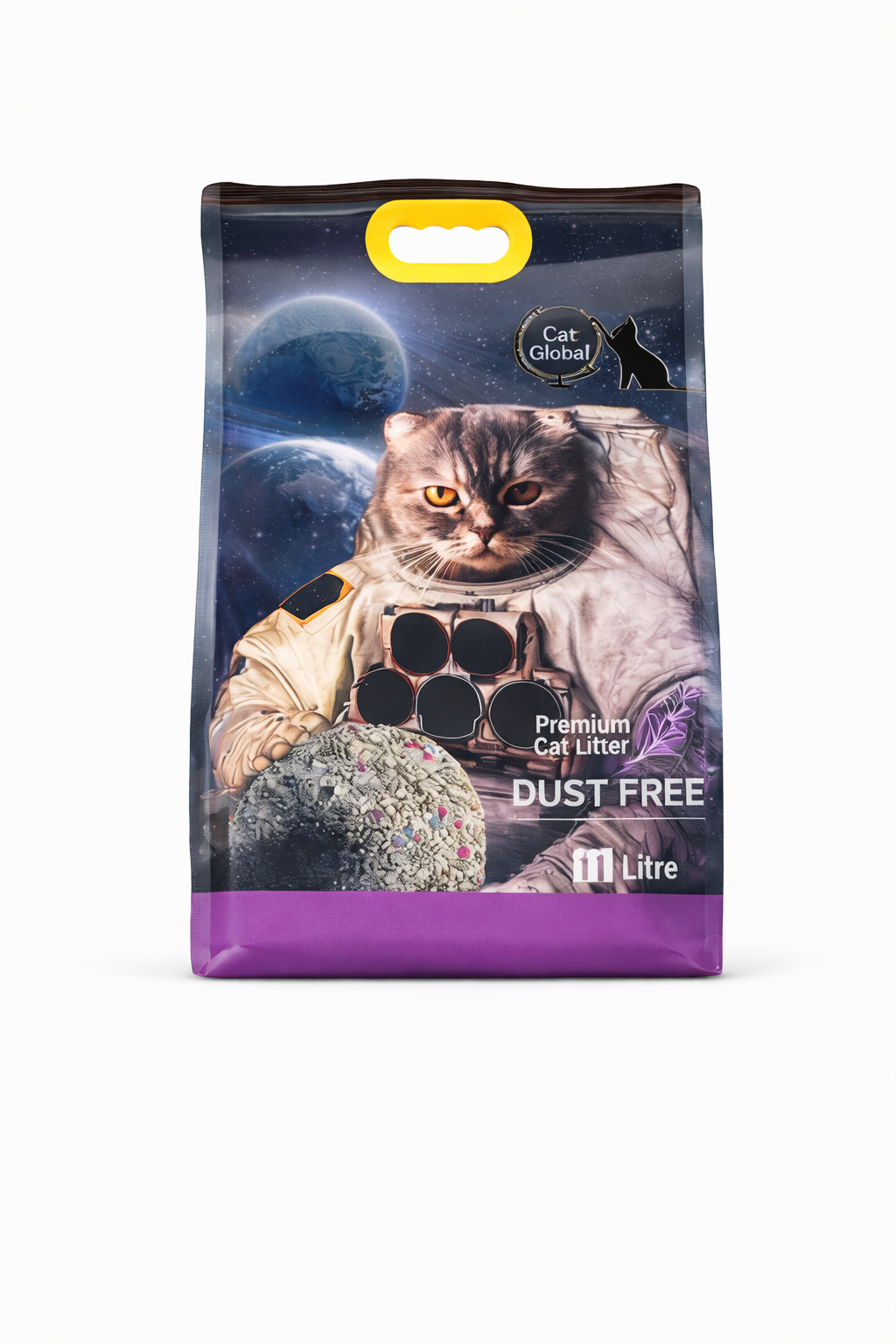 Cat Global 10L |Lavender | Bentonite Sand | Fast Clumping | Low Dust | Odor Control