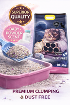 Cat Global 10L | Baby Powder | Bentonite Sand | Fast Clumping | Low Dust | Odor Control
