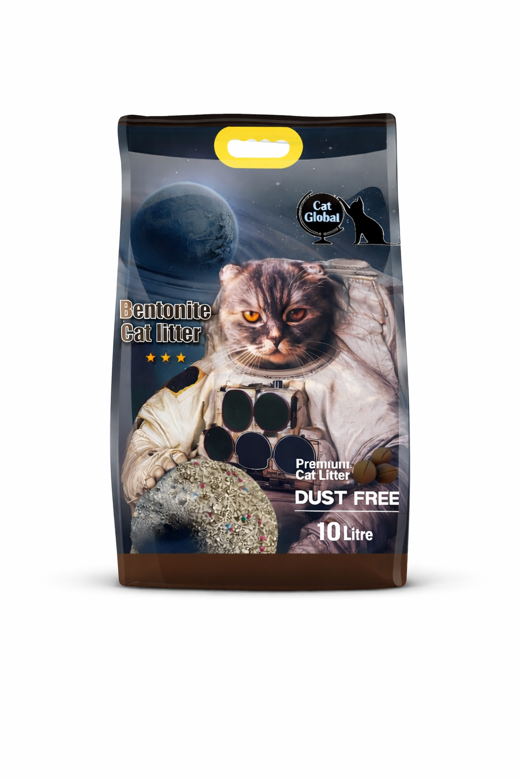 Cat Global 10L | Coffee | Bentonite Sand | Fast Clumping | Low Dust | Odor Control