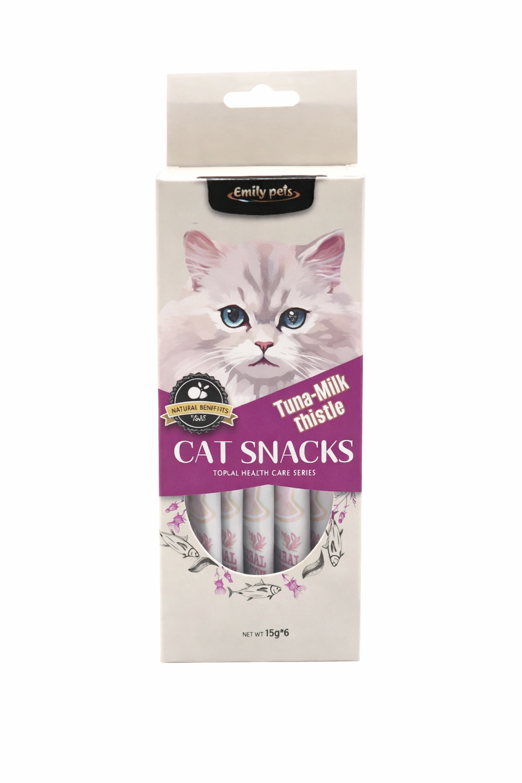 Lickable Creamy Treats 15g x 6 Pcs | Tuna & Milk Thistle Liquid Snack