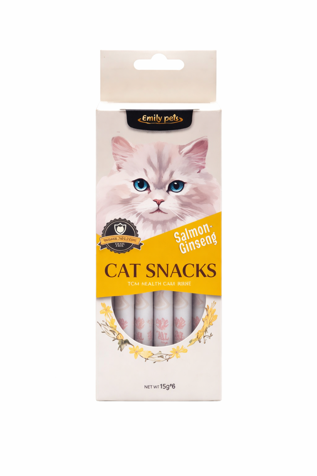 Lickable Creamy Treats 15g x 6 Pcs | Salmon & Ginseng Liquid Snack