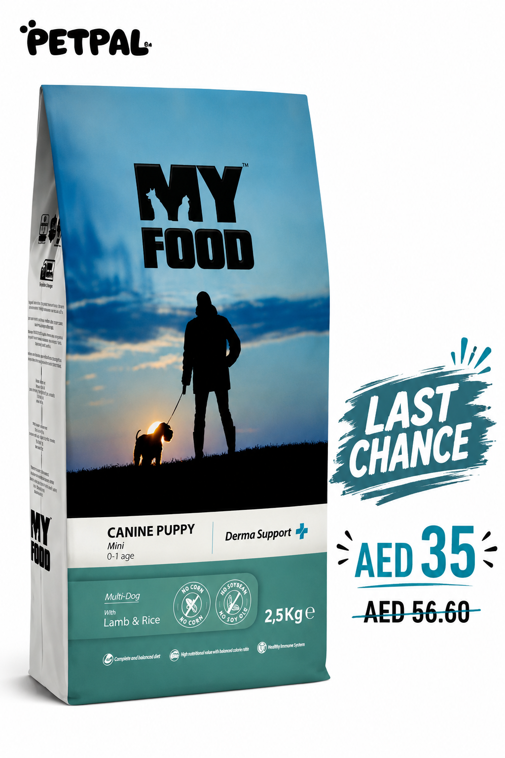 Puppy | Mini Breed | Derma Support | Lamb & Rice | 2,5kg - Last Chance Deal