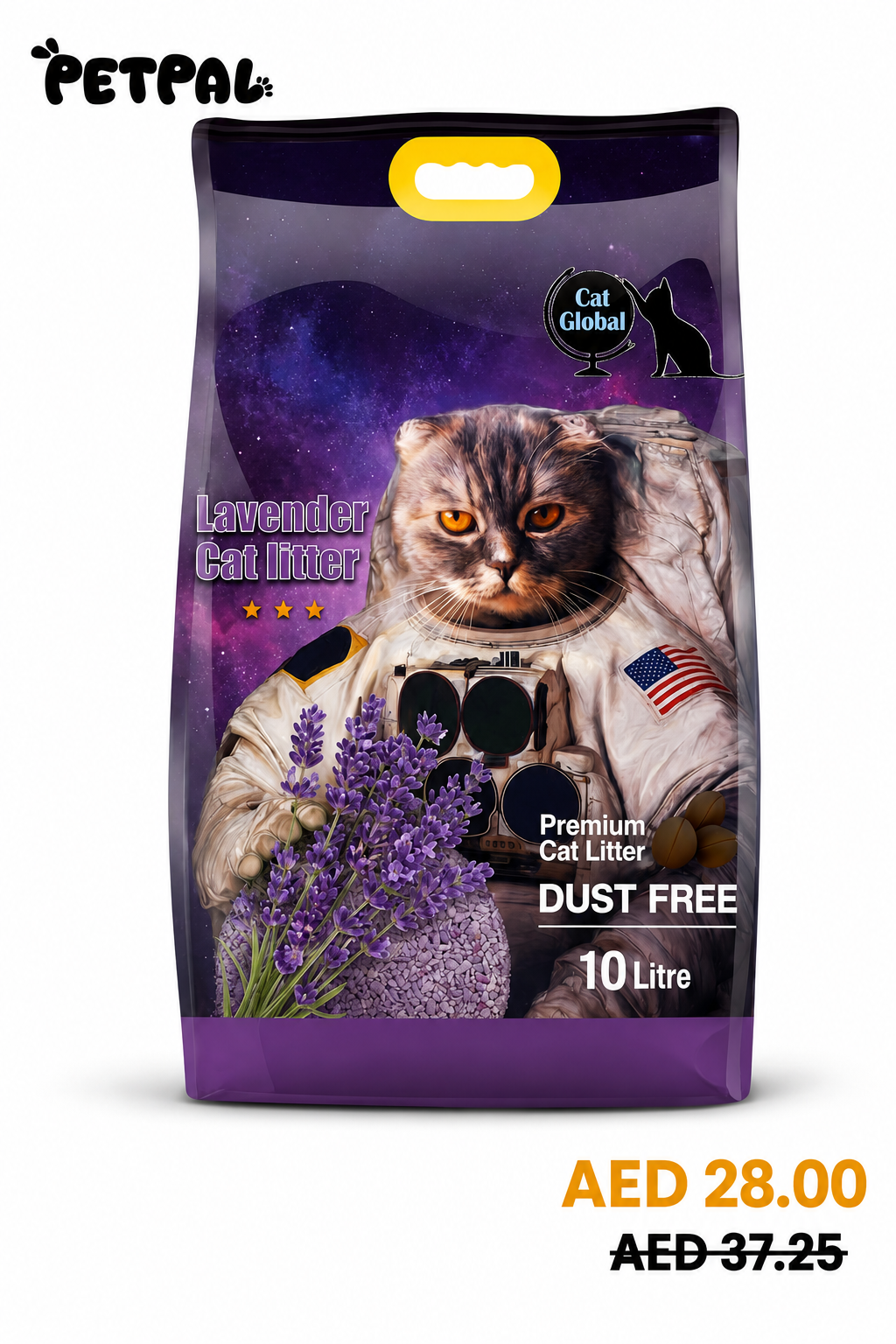 Cat Global 10L |Lavender | Bentonite Sand | Fast Clumping | Low Dust | Odor Control