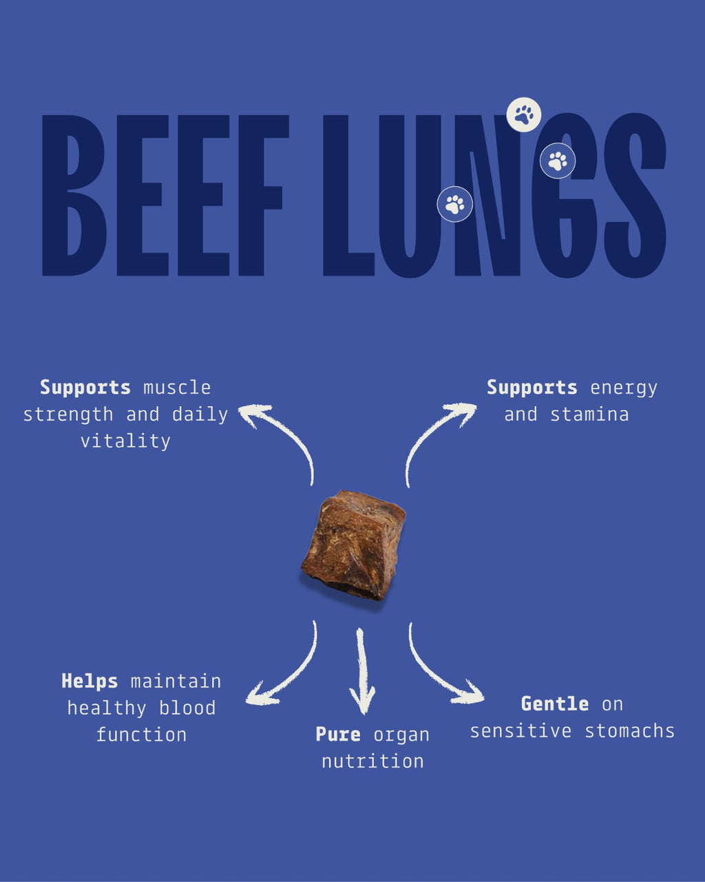 Cat & Dog Treats | Freeze-Dried Beef Lungs | 20g