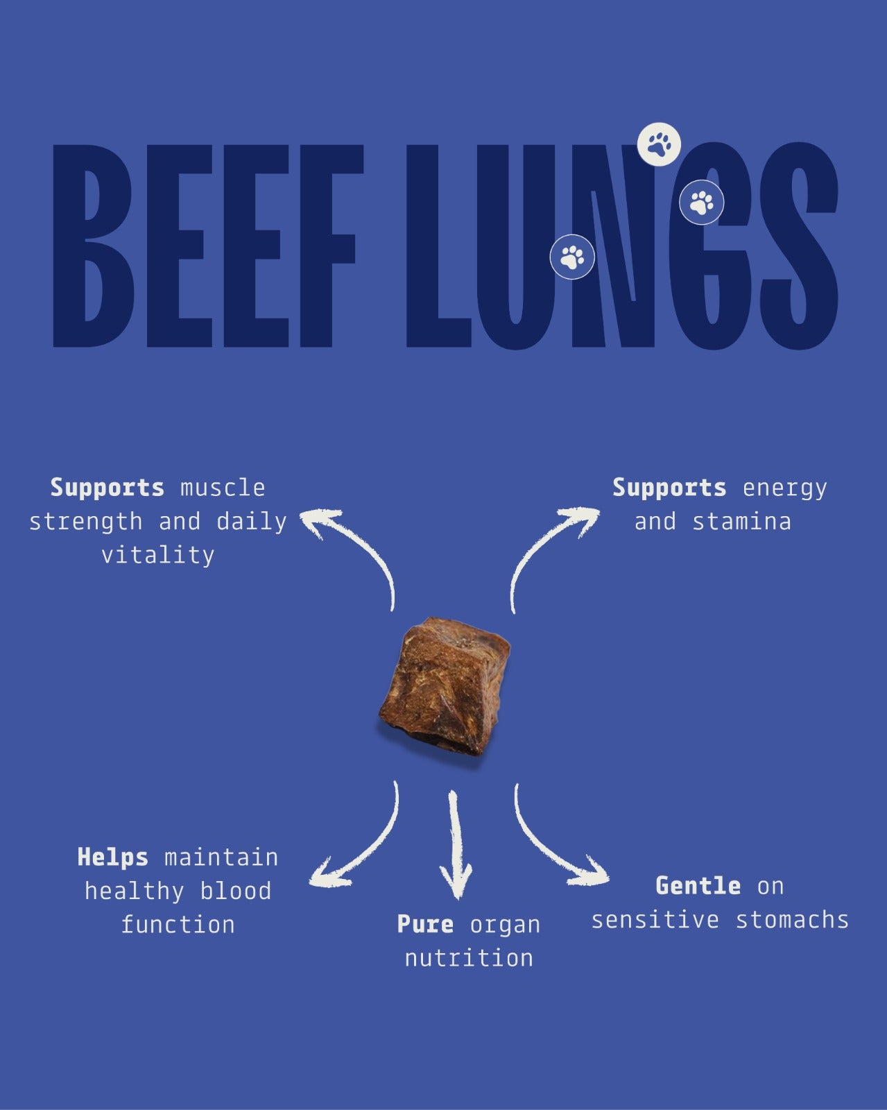Cat & Dog Treats | Freeze-Dried Beef Lungs | 20g