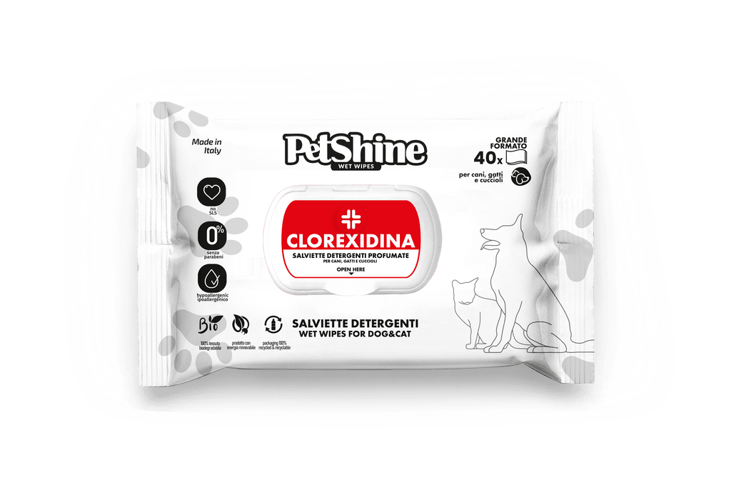 PetShine Wipes | Clorexidine 40Pcs